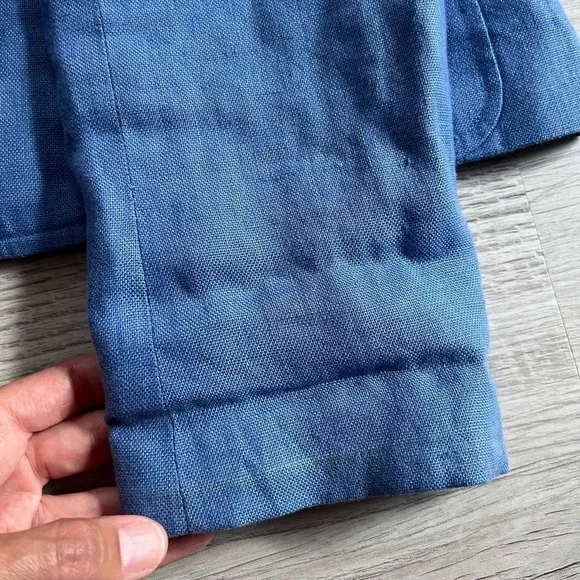 Talbots Periwinkle Blue 100% Linen Blazer Size 10 Petite - Picture 12 of 12